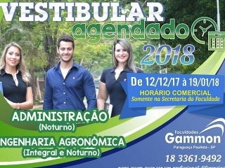 Vestibular 2018 - AGENDADO